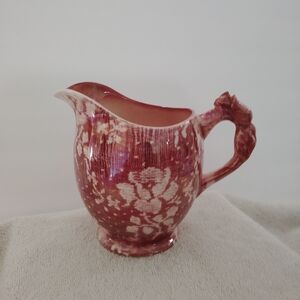 Vtg Elegant Royal Winton Grimwades Iridescent Red Brocade 24oz Pitcher/Jug